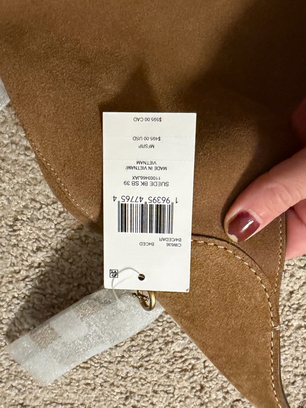 COACH Suede Brooklyn 39 in Chestnut Brown - Picture 6 of 8